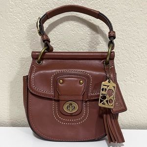 Coach Leather Mini New Willis Crossbody British Tan Brown